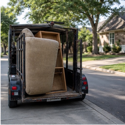 Old furniture prepared for removal