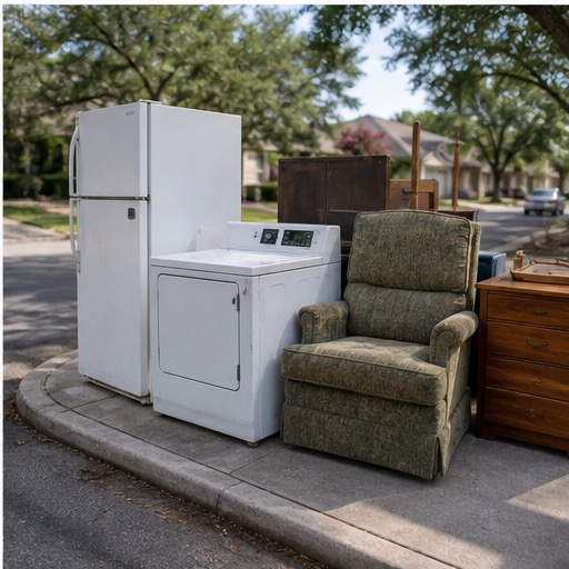 Old furniture prepared for removal